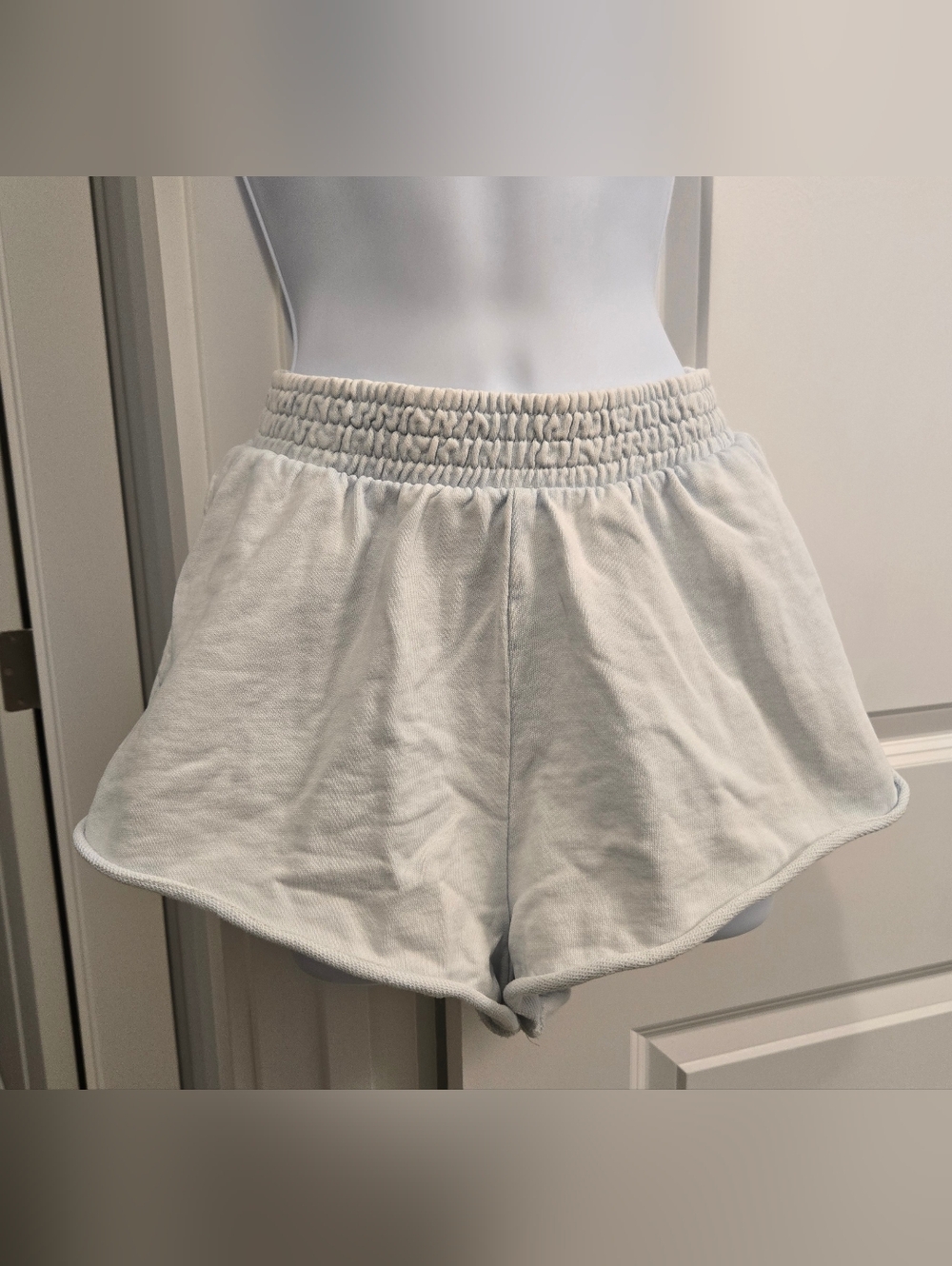 Zara Arctic Blue Mini Flared Lounge Shorts. Size S. 100% COTTON